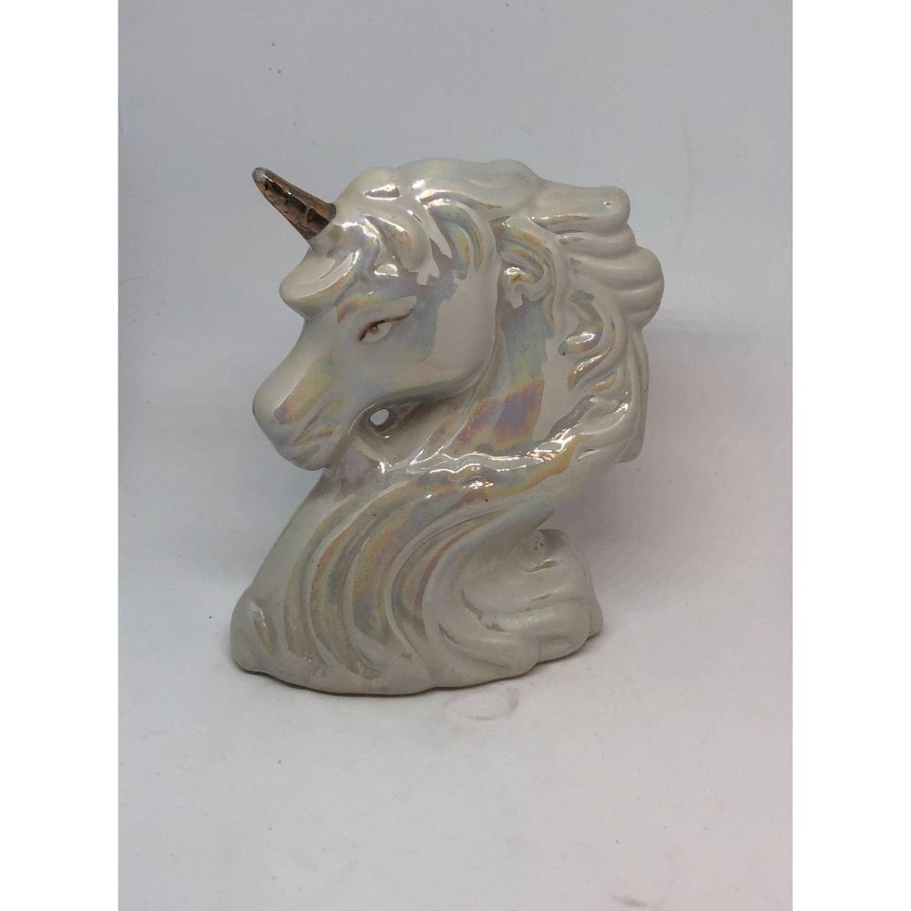 Vintage Opalescent Unicorn Statue - Picture 4 of 4